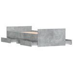 vidaXL Cadre de lit tête de lit et pied de lit gris béton 90x190 cm