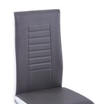 vidaXL Chaises à manger cantilever lot de 4 gris similicuir