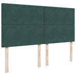 vidaXL Sommier à lattes de lit et matelas Vert foncé 180x200cm Velours