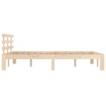 vidaXL Cadre de lit bois massif 140x190 cm