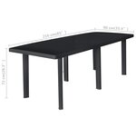 vidaXL Ensemble à manger d'extérieur 11 Pièces Plastique Anthracite