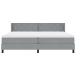 Lit ressort vidaXL avec matelas Gris clair 200x200 cm Tissu