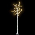 vidaXL Sapin de Noël 180 LED blanc chaud Saule 1 8 m Int/Ext