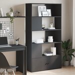 vidaXL Bibliothèque noir 100x36x189 cm bois d'ingénierie