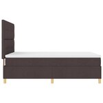 vidaXL Lit à ressorts avec matelas marron foncé 140x190 cm tissu