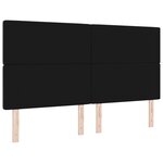 vidaXL Tête de lit avec boutons en cristal tuftés noirs 180 cm en velours