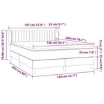 vidaXL Sommier à lattes de lit avec matelas Gris foncé 140x200cm Tissu