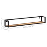 vidaXL Étagères murales 2 Pièces 120 cm Bois de manguier brut