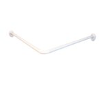 RIDDER Tringle de rideau de douche d'angle Blanc 80x80x2 5 cm