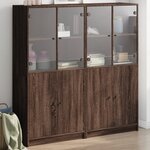 vidaXL Bibliothèque avec portes chêne marron 136x37x142 cm