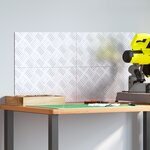 vidaXL Plaques en Aluminium à Motifs en Damier 4 Pièces Antidérapantes 40x20 cm