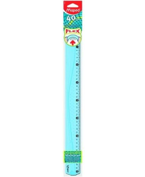Règle plate Incassable Flex 40 cm Bleu ou Vert MAPED