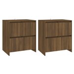 vidaXL Buffets 2 Pièces Chêne marron 70x41x75 cm Bois d'ingénierie