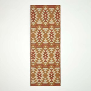 Tapis extérieur terrasse réversible - Tapis de jardin imperméable et résistant UV - Anya - Orange - 75x200 cm - HOMESCAPES