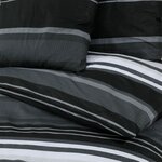 vidaXL Ensemble de housse de couette noir et blanc 140x200 cm Coton