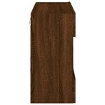 vidaXL Meuble TV mural avec lumières LED chêne marron 78 5x30x60 5 cm