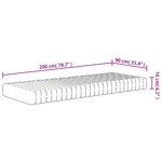vidaXL Matelas en mousse moyennement doux 90x200 cm