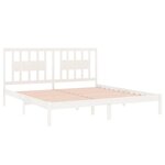 vidaXL Cadre de lit Blanc Bois massif 180x200 cm Super King