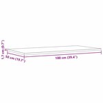 vidaXL Dessus de table 4Pièces 100x50x1 7cm rectangulaire bois pin massif