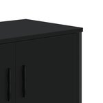 vidaXL Meuble TV noir 122x34x41 cm bois d'ingénierie