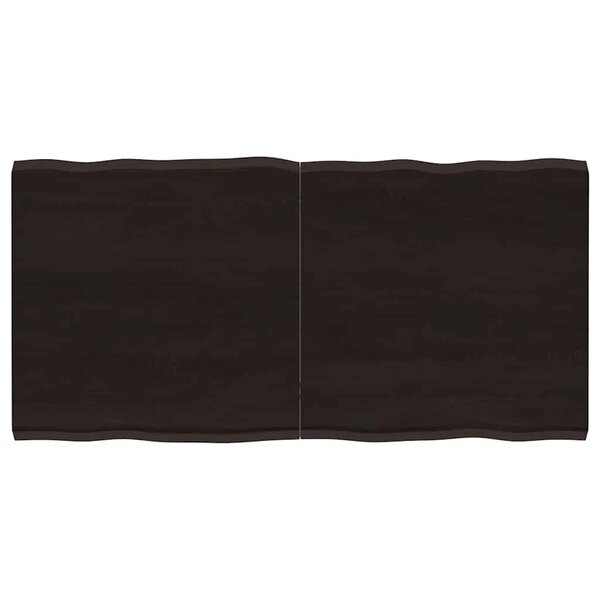 vidaXL Dessus de table bois massif traité bordure assortie