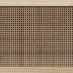 vidaXL Meuble TV Blanc 105x30x40cm Bois de pin massif et rotin naturel
