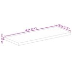 vidaXL Dessus de table 70x40x2 5 cm rectangulaire bois massif d'acacia
