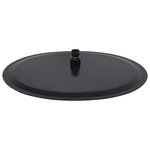vidaXL Pomme de douche pluie Acier inoxydable 40 cm Ronde Noir