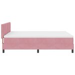vidaXL Lit Sommier avec Matelas Rose 140x200 cm Velours