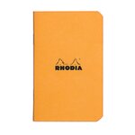 Rhodia - Cahier piqué noir, 7,5 x 12 cm, 5x5, 48 pages non microperforées