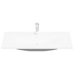 vidaXL Cabinet sous lavabo avec lavabo intégré en bois d'ingénierie chêne noir