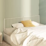 vidaXL Tête de lit métal blanc 200 cm