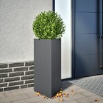 vidaXL Jardinières 2 Pièces anthracite triangulaire 40x34 5x70 cm acier