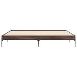 vidaXL Cadre de lit chêne marron 200x200 cm bois d'ingénierie et métal