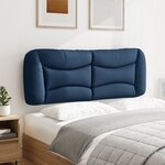 vidaXL Coussin de tête de lit bleu 120 cm tissu