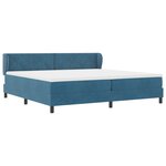 Lit avec sommier et matelas vidaXL Bleu foncé 200x200 cm Velours