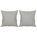 vidaXL Canapé 2 places avec oreillers gris clair 140 cm