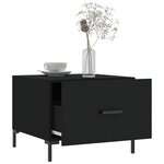 vidaXL Tables basses 2 Pièces noir 50x50x40 cm bois d'ingénierie
