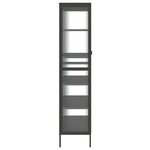 vidaXL Buffet haut noir 85x40x180 cm verre et acier