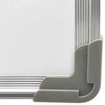 vidaXL Tableau blanc magnétique effaçable à sec Blanc 70x50 cm Acier
