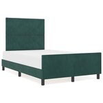 Cadre de lit vidaXL Vert foncé 120x190 cm en Velours