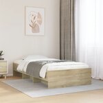 vidaXL Cadre de lit sans matelas chêne sonoma 75x190 cm