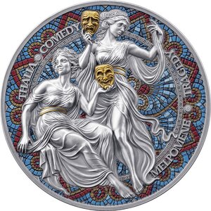 Pièce de monnaie en Argent 2000 Francs g 62.2 (2 oz) Millésime 2025 The Nine Muses MELPOMENE AND THALIA