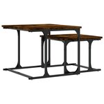 vidaXL Table basse gigogne 2 Pièces chêne fumé bois d'ingénierie