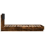 vidaXL Cadre de lit avec tête de lit chêne fumé 90x200 cm