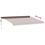 vidaXL Auvent rétractable automatique marron 450x350 cm