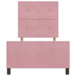 Cadre de lit en velours rose vidaXL 90x190 cm