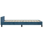 vidaXL Cadre de lit sans matelas bleu foncé 90x200 cm velours