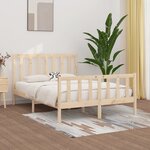 vidaXL Cadre de lit sans matelas 120x190 cm bois massif