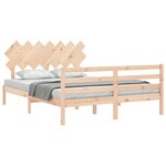 vidaXL Cadre de lit sans matelas 140x200 cm bois massif